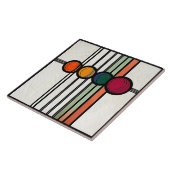 Mackintosh Art Deco Abstracte Floral Wall Decor Ce Tegeltje (Zijkant)