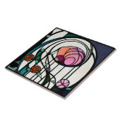 Mackintosh Art Deco Abstracte Floral Wall Decor Ce Tegeltje (Zijkant)