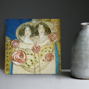 Mackintosh Art Deco Women and Rozen Wall Decor Tegeltje