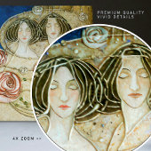 Mackintosh Art Deco Women and Rozen Wall Decor Tegeltje