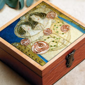 Mackintosh Art Deco Women and Rozen Wall Decor Tegeltje
