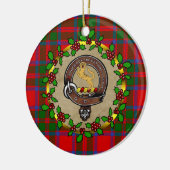 MacKintosh Badge & Tartan Gepersonaliseerde Kerstm Keramisch Ornament (Links)
