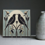 Mackintosh Black Birds Art Deco Nouveau Wall Decor Tegeltje<br><div class="desc">Deze keramische tegel heeft twee zwarte vogels en ingewikkelde bloempatronen die doen denken aan de iconische stijl van de Mackintosh. Hij was een vooraanstaand Schotse architect, ontwerper en kunstenaar van de Art Nouveau-beweging. Schone lijnen, geometrische vormen en een sterk symmetriegevoel karakteriseren zijn werk. Deze elementen zijn prachtig vertegenwoordigd in ons...</div>
