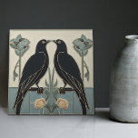 Mackintosh Black Birds Art Deco Nouveau Wall Decor Tegeltje<br><div class="desc">Deze keramische tegel heeft twee zwarte vogels en ingewikkelde bloempatronen die doen denken aan de iconische stijl van de Mackintosh. Hij was een vooraanstaand Schotse architect, ontwerper en kunstenaar van de Art Nouveau-beweging. Schone lijnen, geometrische vormen en een sterk symmetriegevoel karakteriseren zijn werk. Deze elementen zijn prachtig vertegenwoordigd in ons...</div>