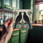 Mackintosh Black Birds Art Deco Nouveau Wall Decor Tegeltje