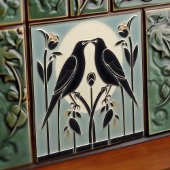 Mackintosh Black Birds Art Deco Nouveau Wall Decor Tegeltje