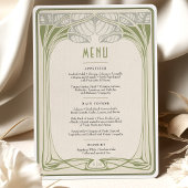 Mackintosh Bomen in Bloei Vintage Trouwmenu's Kaart