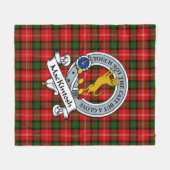 MacKintosh Clan Badge Tartan Plaid Fleece Deken (Voorkant (Horizontaal))