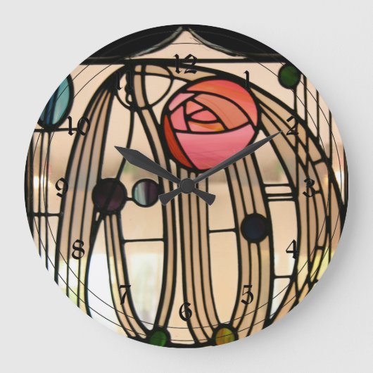 Mackintosh - Glas in lood Window, The Hill House Grote Klok (Voorkant)