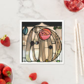 Mackintosh - Glas in lood Window, The Hill House Servet (Insitu)