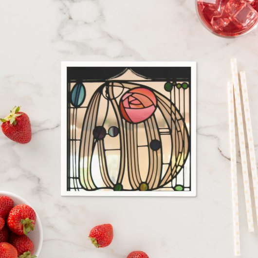 Mackintosh - Glas in lood Window, The Hill House Servet (Insitu)