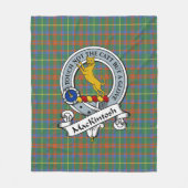 MacKintosh Hunting Ancient Clan Badge Tartan Pset Fleece Deken (Voorkant)