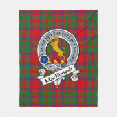 MacKintosh Modern Clan Badge Tartan Pset Fleece Deken (Voorkant)