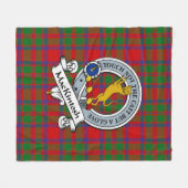 MacKintosh Modern Clan Badge Tartan Pset Fleece Deken (Voorkant (Horizontaal))