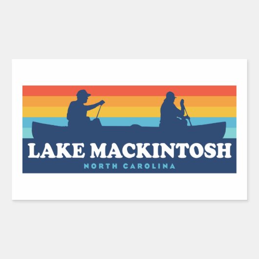 Mackintosh North Carolina Canoe Rechthoekige Sticker (Voorkant)