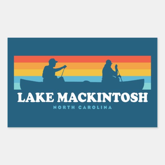 Mackintosh North Carolina Canoe Rechthoekige Sticker (Voorkant)