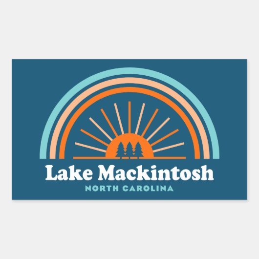 Mackintosh North Carolina Rainbow Rechthoekige Sticker (Voorkant)