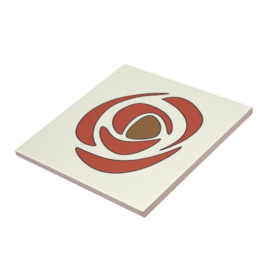 Mackintosh Pomegranate Art Rozen Tegeltje (Zijkant)