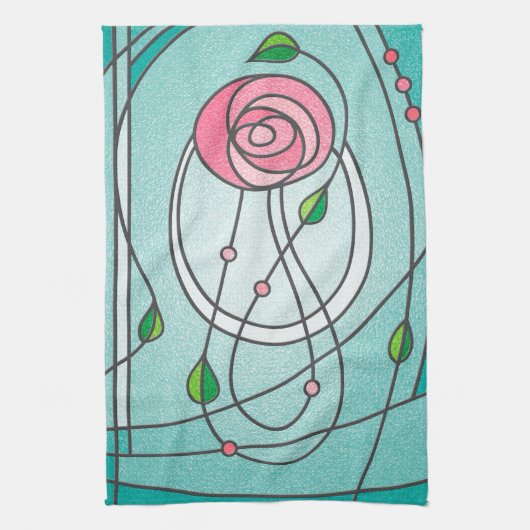 Mackintosh Roos Theedoek (Verticaal)