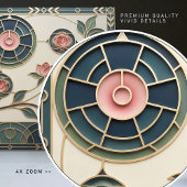 Mackintosh Rose Art Nouveau Nabootsing Glas Tegeltje