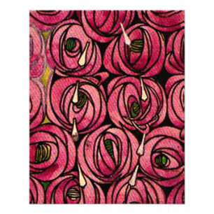 Mackintosh - Rozen, kunstschilderij Foto Afdruk