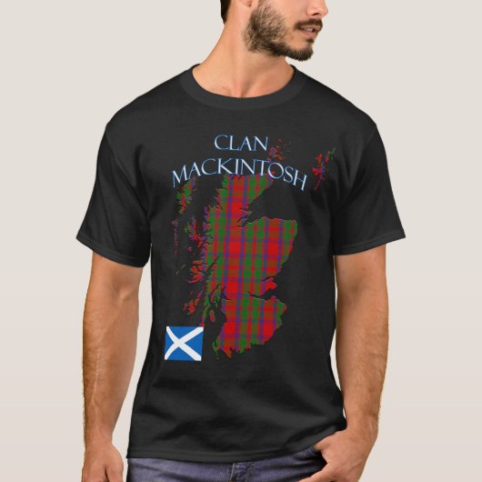 MacKintosh Scottish Clan Tartan Schotland T-shirt (Voorkant)