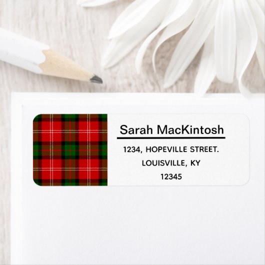 MacKintosh Tartan. Etiket (Insitu)