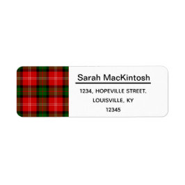 MacKintosh Tartan. Etiket