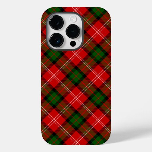 MacKintosh tartan rode groene vleid Case-Mate iPhone Case (Achterkant)