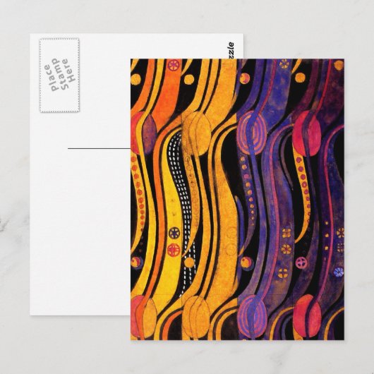 Mackintosh: Tulpenontwerp Briefkaart (Voorkant / Achterkant)