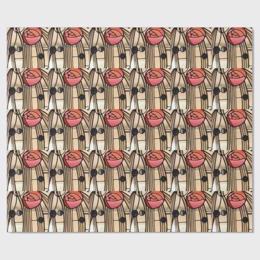 Mackintosh - Venster Glas in lood Cadeaupapier (Vlak)