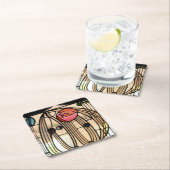 Mackintosh - Venster Glas in lood Kartonnen Onderzetters (Insitu)