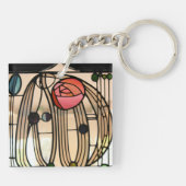 Mackintosh - Venster Glas in lood Sleutelhanger (Achterkant)