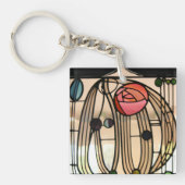 Mackintosh - Venster Glas in lood Sleutelhanger (Voorkant)