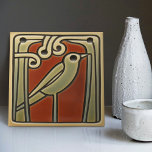 Mackintosh Vogel Groen Rood Wanddecoratie Tegeltje<br><div class="desc">Deze keramische tegel heeft een vogel die doet denken aan de iconische stijl van Mackintosh. Hij was een prominente Schotse architect, ontwerper en kunstenaar van de Art Nouveau-beweging. Schone lijnen, geometrische vormen en een sterk gevoel voor symmetrie kenmerken zijn werk. Deze elementen zijn prachtig vertegenwoordigd in ons collectie van keramische...</div>