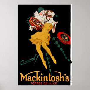 Mackintosh's Toffee De Luxe Vintage Reclame Poster