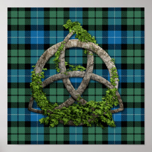 MacKirdy Tartan en Celtic Trinity Knot Poster