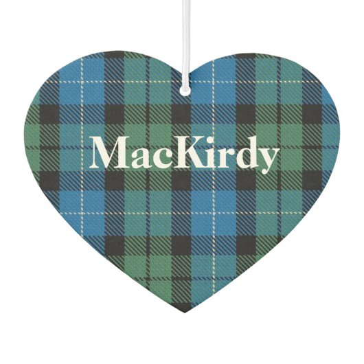 MacKirdy Tartan Plaid Air Freshener Luchtverfrisser (Achterkant)