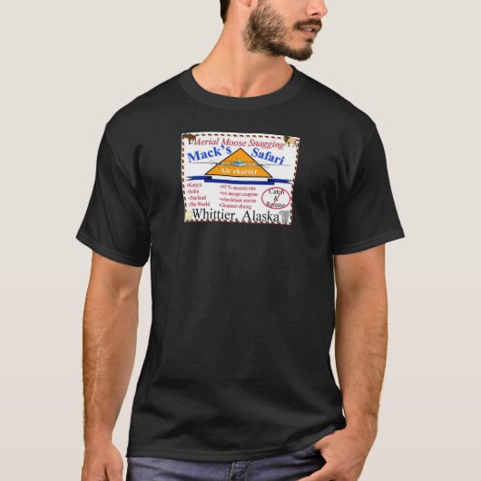 MACK'S SAFARI AIR CHARTER VLIEGTUIG ELANDEN SNAGGI T-SHIRT (Voorkant)