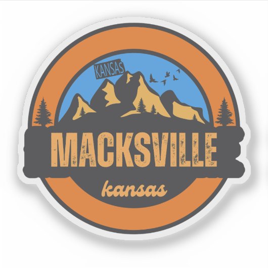 Macksville, Kansas Sticker (Voorkant)