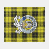 MacLachlan Clan Badge Tartan Pset Fleece Deken (Voorkant (Horizontaal))