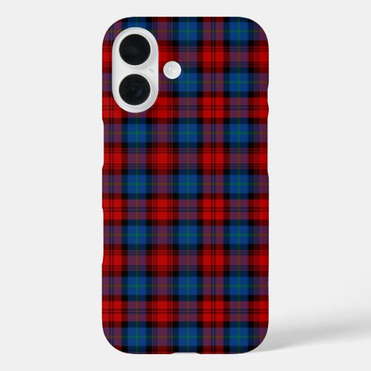 MacLachlan Clan Red en Royal Blue Tartan Case-Mate iPhone Case (Achterkant)