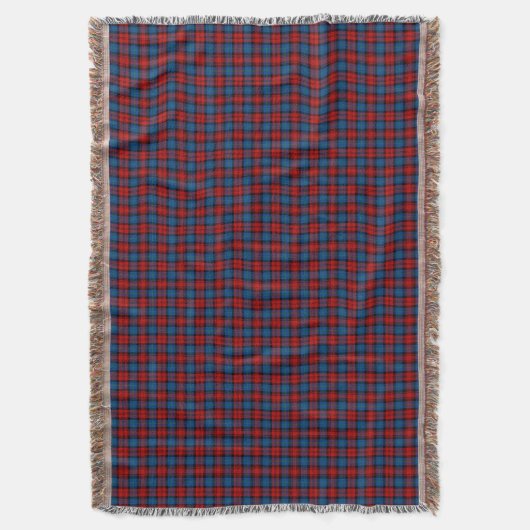MacLachlan Clan Red en Royal Blue Tartan Deken (Voorkant Verticaal)