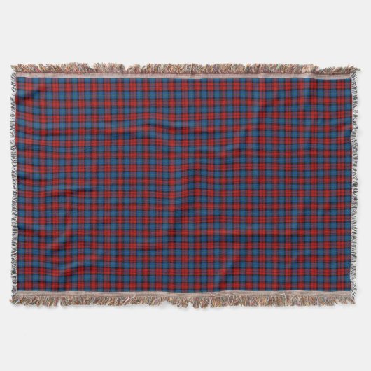 MacLachlan Clan Red en Royal Blue Tartan Deken (Voorkant)