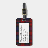 MacLachlan Clan Tartan Bagagelabel (Voorkant verticaal)