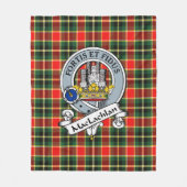 MacLachlan jacht Modern Clan badge Tartan Pset Fleece Deken (Voorkant)