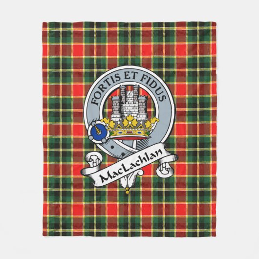 MacLachlan jacht Modern Clan badge Tartan Pset Fleece Deken (Voorkant)