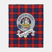 MacLachlan Modern Clan Badge Tartan Pset Fleece Deken (Voorkant)