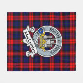 MacLachlan Modern Clan Badge Tartan Pset Fleece Deken (Voorkant (Horizontaal))