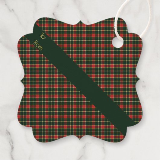 MacLachlan Old Modern Original Scottish Tartan Bedankjes Labels (Achterkant)